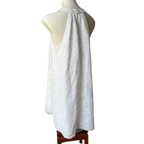 NWT, Loft White Embroidered Halter Swing Dress, Sz M - Picture 8 of 16
